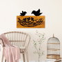 Wallity Accesorio decorativo de pared de madera y metal Nogal y Negro